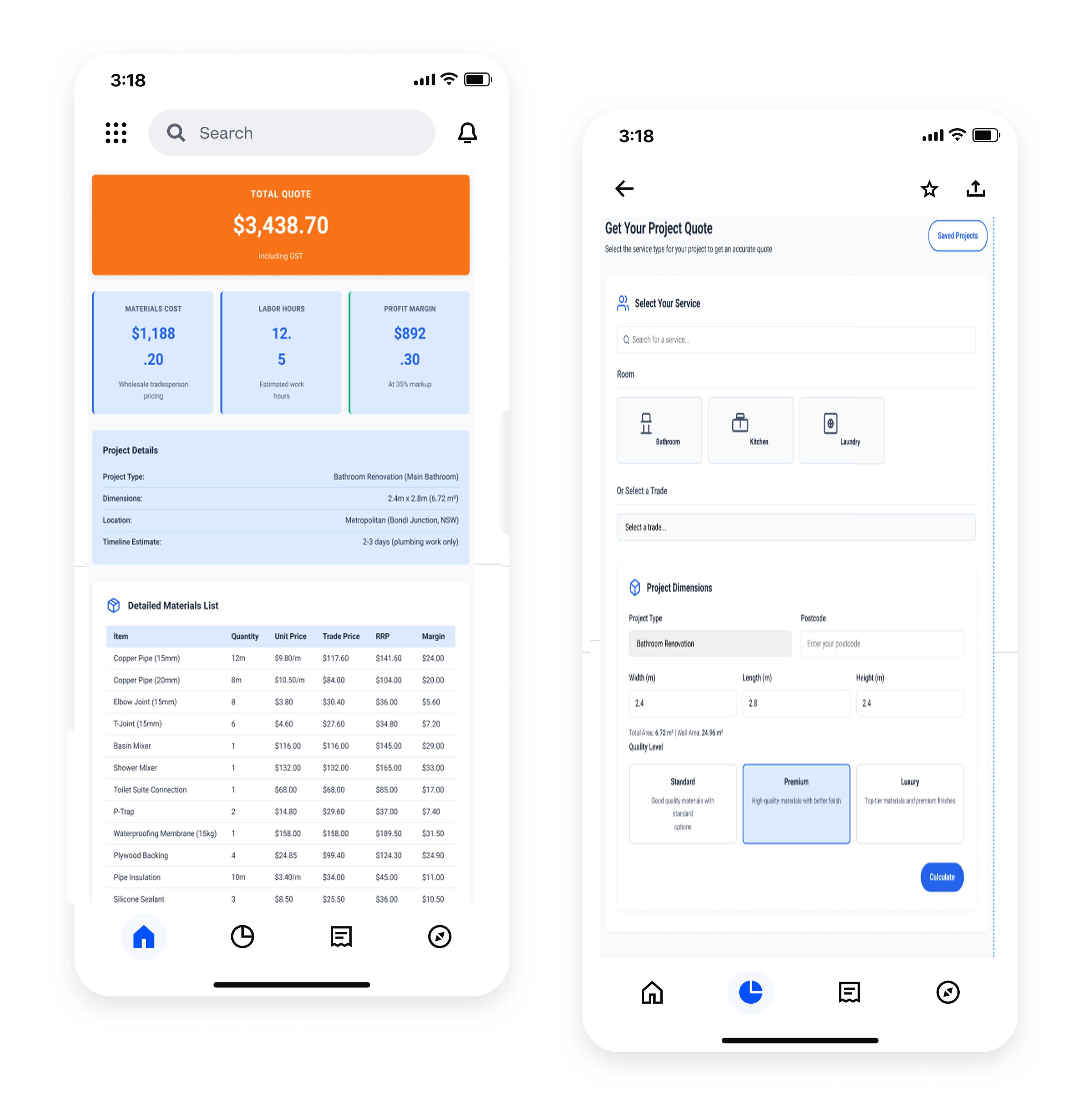 Truecost — AI-assisted cost plans for residential builders